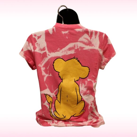 Disney Simba Acid Wash T-Shirt Vintage Style Lion King Graphic Tee for Women - Picture 2 of 2